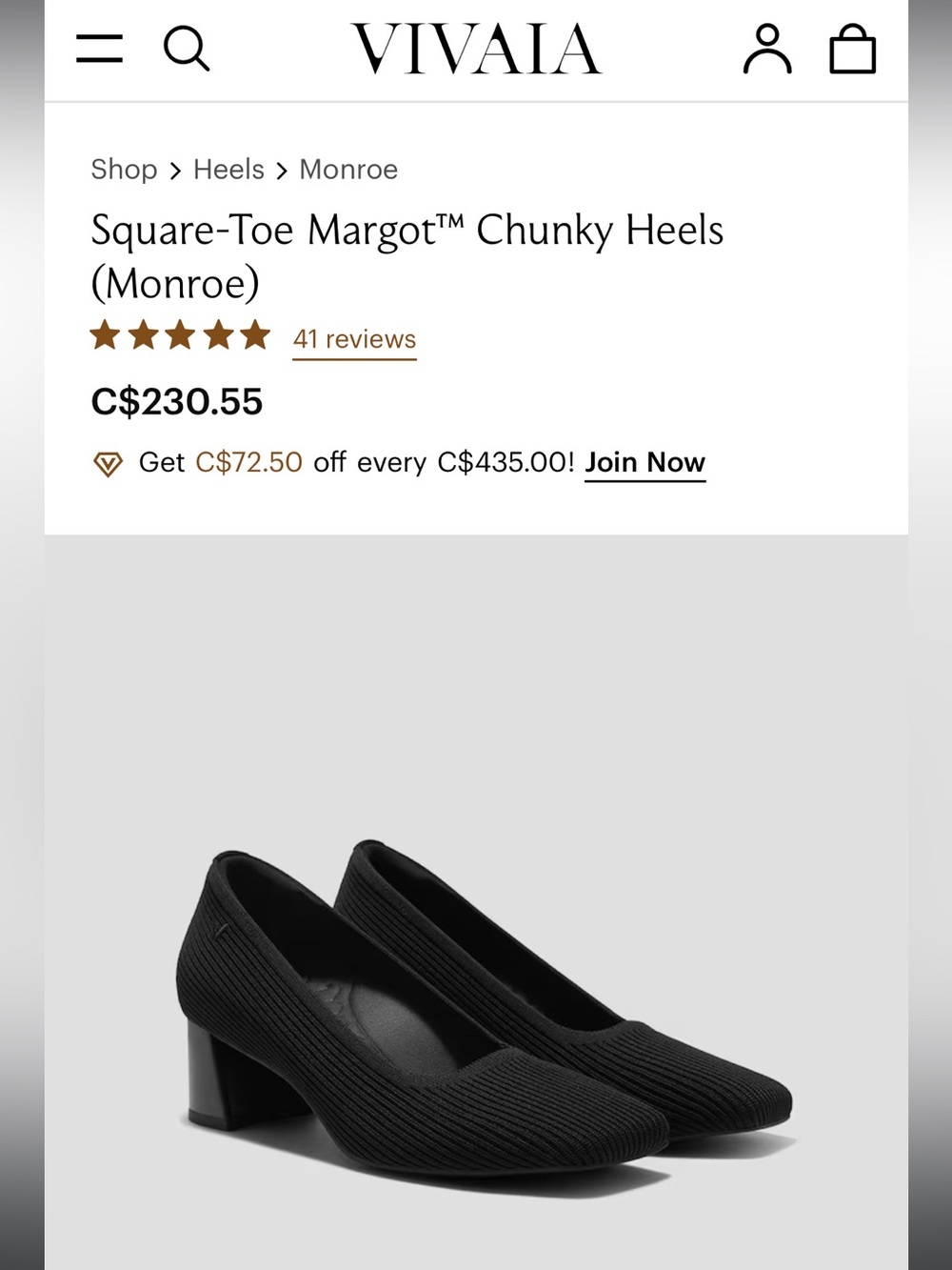 Vivaia Margot chunky heels size 37 (US 6.5)